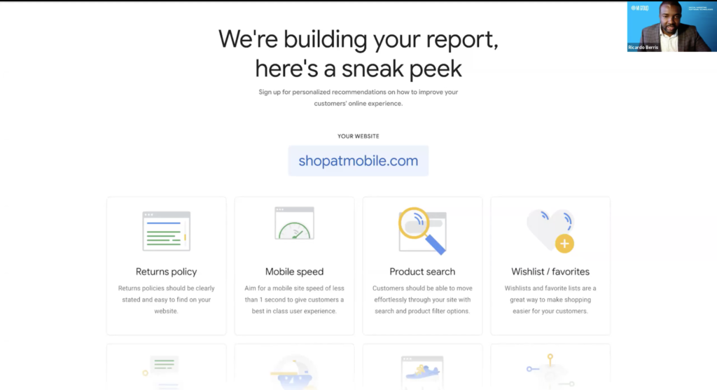 Google's Grow My Store tool can help with most small business holiday strategy.