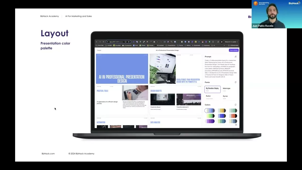 Creating a Presentation with Human + Al